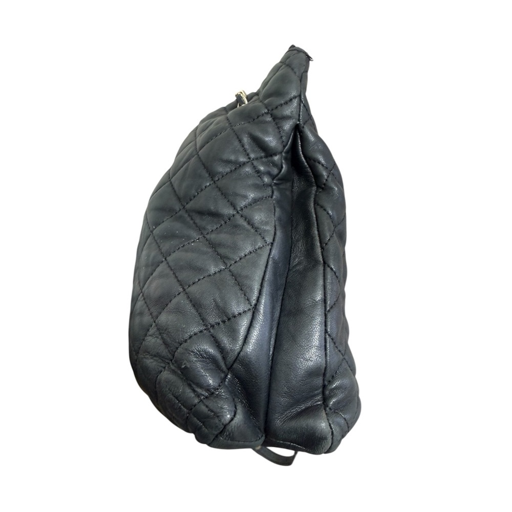 DKNY Quilted Black Leather Chain Strap Shoulder Bag - Picture 8 of 11